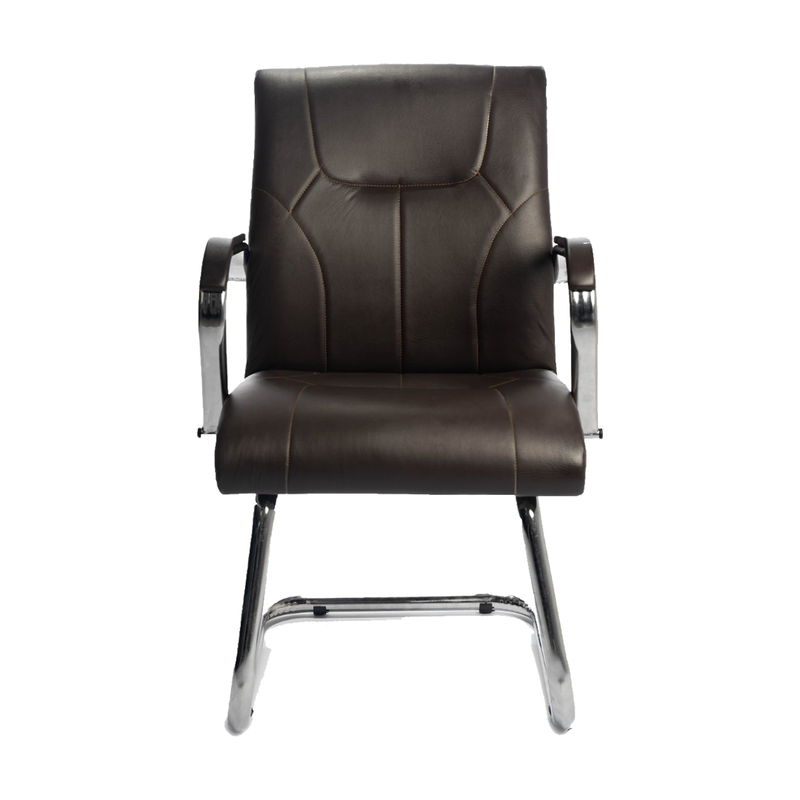 Fauteuil Visiteur Skai En Chrome - Go Chaise