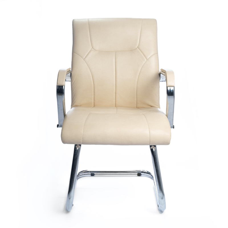 Fauteuil Visiteur Skai En Chrome - Go Chaise