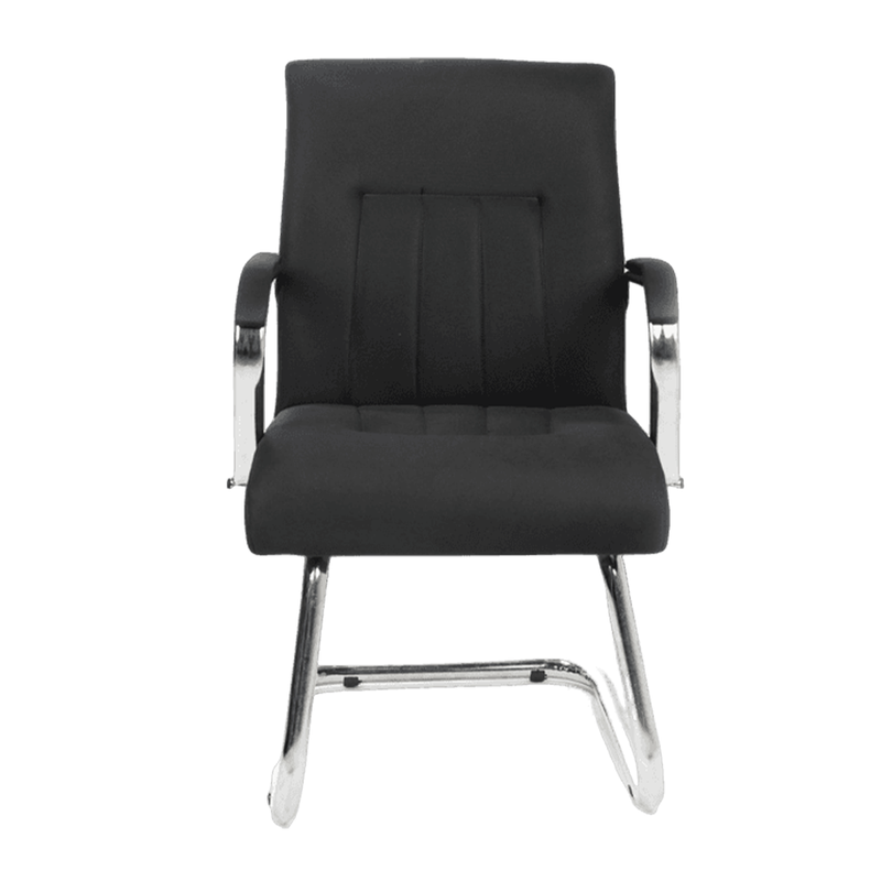 Fauteuil Visiteur Tissus En Chrome - Go Chaise